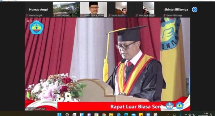 Unila Anugerahi Gelar Guru Besar Kapolda Banten Rudy Heriyanto Adi Nugroho