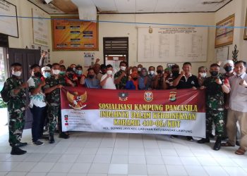 Koramil 410-06/ Kedaton Bandar Lampung Sosialisasikan Pembentukan Kampung Pancasila