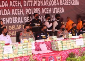 Tim Gabungan Polri dan Polda Aceh Ungkap Peredaran Gelap 189 Kg Sabu