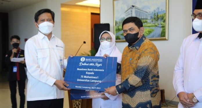 75 Mahasiswa Unila Dapat Beasiswa Bank Indonesia 2022
