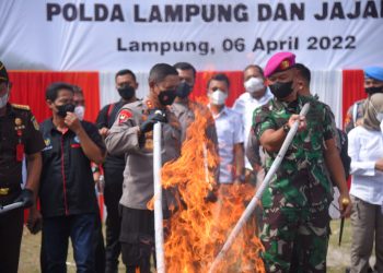 Musnahkan Narkotika Senilai 271,8 Miliar, Kapolda Lampung : Ambil Tindakan Tegas Dalam Berantas Kasus Narkotika