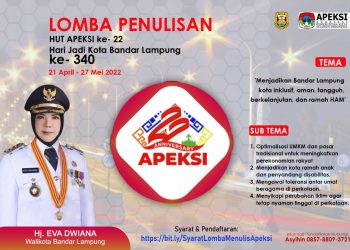 Meriahkan  HUT Apeksi, Pemkot Bandar Lampung Gelar Lomba Menulis Bagi Jurnalis