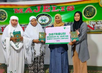 Baitul Qur’an Terima Sodakoh Al-Quran, Hasil Kolaborasi SMSI Kota Bandar Lampung dan Dompet Duafa Lampung