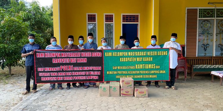 Masyarakat Tiga Kampung Negeri Agung Kabupaten Way Kanan Siap Menjaga Sitkamtibmas