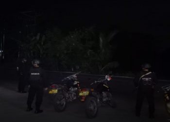 Antisipasi Tindak Kejahatan, Brimob Kompi 38 Pelopor Tulang Bawang Gelar Patroli Malam