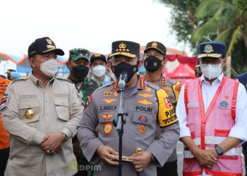 Gubernur Arinal , Kapolri dan Menhub Tinjau Arus Balik Lebaran 2022 di Pos Terpadu Pelabuhan Bakauheni