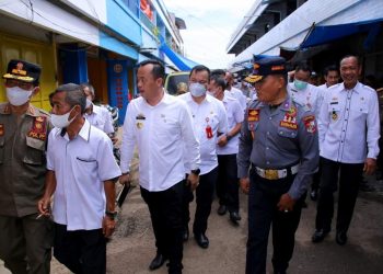 Pejabat Pemkab Lampung Utara Tinjau Pasar Pagi Kotabumi