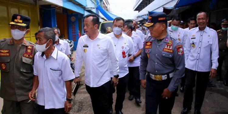 Pejabat Pemkab Lampung Utara Tinjau Pasar Pagi Kotabumi