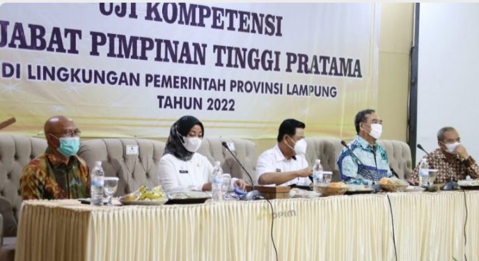 Pemprov Lampung Laksanakan Uji Kompetensi 42 Pejabat Pimpinan Tinggi Pratama