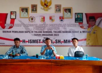 Ketua Komisi IV DPRD Provinsi Lampung Ismet Roni Reses Di Banjar Margo TulangBawang