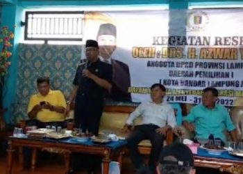 Politisi Partai Golkar  Azwar Yacub Kunjungi Warga Way Lunik Panjang