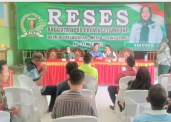 Anggota DPRD Provinsi Lampung Hanifah Jaring ASpirasi Warga Batu Raja Kecamatan Way Lima