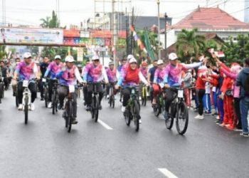 Wali Kota  Se- Indonesia Gowes Bersama Di Bandar Lampung
