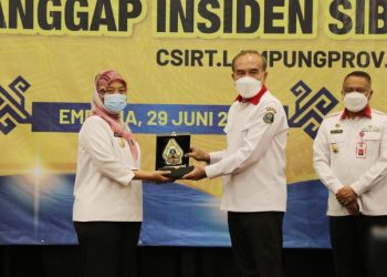 Kepala BSSN Letjen TNI Purn. Hinsa Siburian dan Wagub Chusnunia Launching Tim Tanggap Insiden Keamanan Komputer