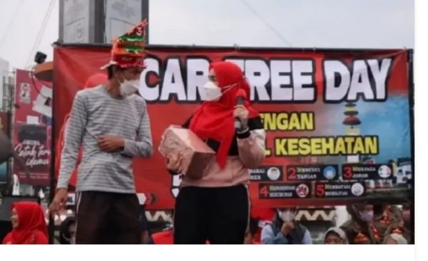 Hadir Di Car Free Day, Walikota Eva Dwiana Ingatkan Pentingnya Prokes
