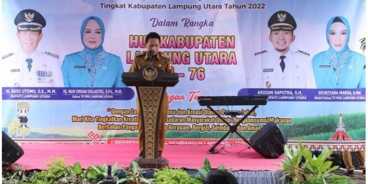 Wakil Bupati Lampung Utara Buka Lomba Cipta Menu Beragam , Bergizi , Seimbang dan Aman ( B2SA )