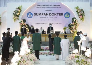 Ambil Sumpah 69 Dokter Baru, FK Unila Telah Luluskan 1.581 Dokter