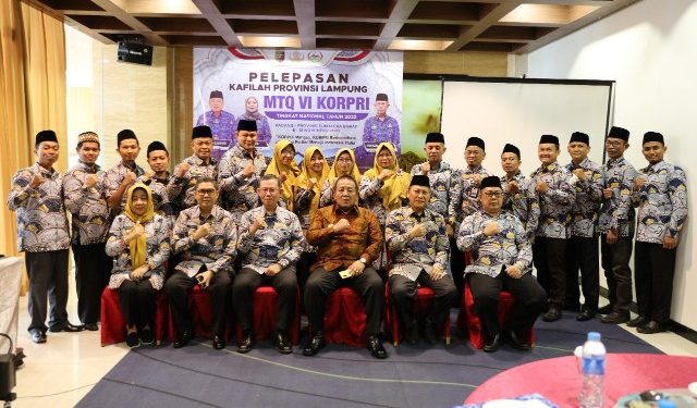 Gubernur Arinal Lepas 17 Kafilah Lampung Ikuti MTQ Korpri di Padang