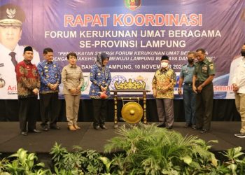 Rakor FKUB se- Provinsi Lampung, Wagub Apresiasi Meningkatnya Indeks Kerukunan Umat Beragama