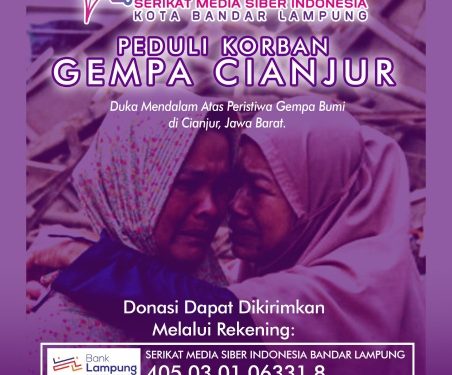 Peduli Gempa Cianjur, SMSI Bandar Lampung Galang Donasi