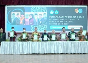 8 Bakal Calon Rektor Unila Tandatangani Ikrar Pilrek Damai