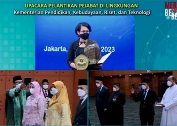 Mendikbud Tekankan Rektor Baru Menjaga Integritas dan Muruah Unila