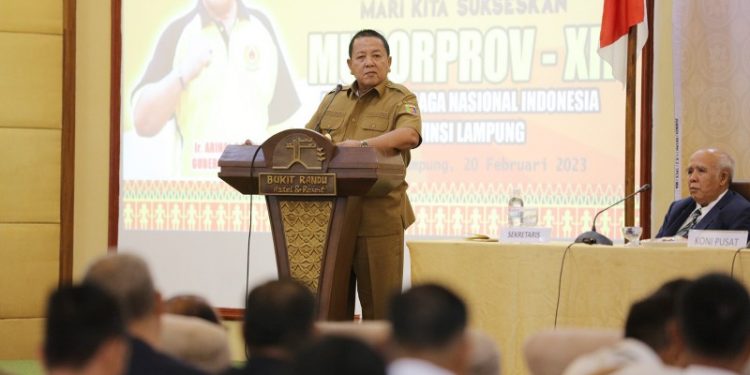 Gubernur Arinal Djunaidi Buka Musorprov XII KONI Lampung