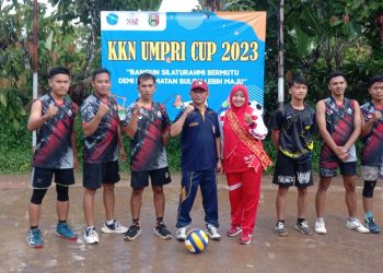 Pekon Sukanegara Bersama Mahasiswa UMPRI Gelar Lomba Bola Voli dan Senam Se-Kecamatan Bulok