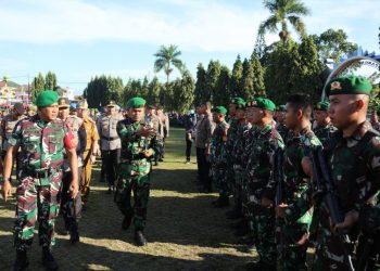 Sukseskan Kunker Ibu Negara,Pemprov Lampung Adakan Apel Gelar Pasukan Pengamanan