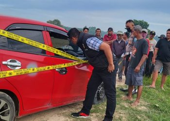 Mobil Penuh Bekas Tembakan Ditemukan Warga Di Pesawahan Desa Rejomulyo