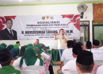 Noverisman Subing Sosialisasikan Pembinaan Ideologi Pancasila  di Sukadana Lampung Timur