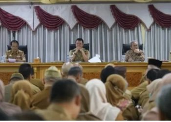 Pj Bupati Lambar Pimpin Rakor Yang Membahas Penyusunan Perencanan Anggaran di Tahun 2023