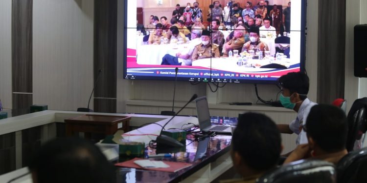 Dukung Pemberantasan Korupsi, Penjabat Bupati Lampung Barat Rakor Pencegahan Korupsi Bersama KPK RI