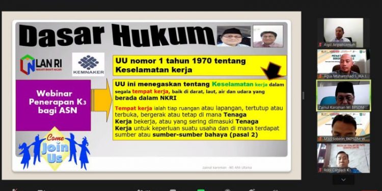 Pokja Widyaiswara Bersama IKA JIP FISIP UNILA Gelar Webinar Penerapan Sistem Manajemen K3 Bagi ASN