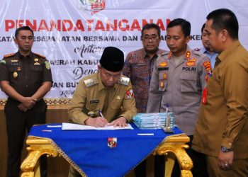 Pemkab Lampura dan Instansi Vertikal Tanda Tangani Perjanjian Kerja Sama MPP