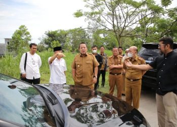 Gubernur Arinal Tnjau Lokasi Pembangunan Gerbang Selamat Datang Pintu Tol Kota Baru