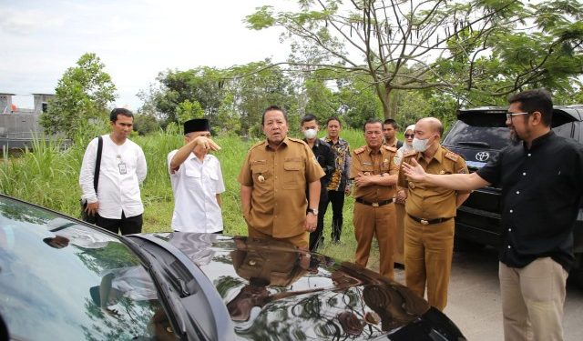Gubernur Arinal Tnjau Lokasi Pembangunan Gerbang Selamat Datang Pintu Tol Kota Baru