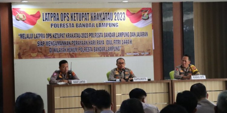Kapolresta Bandar Lampung Intruksikan Buat Pos Pengamanan Mudik Semenarik Mungkin
