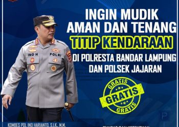 Mudik Lebaran, Warga Bisa Titipkan Kendaraan di Polresta Bandar Lampung Dan Polsek