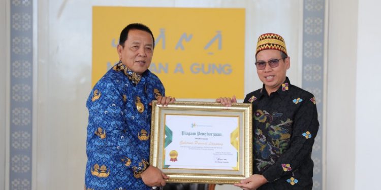 Gubernur Arinal Raih Penghargaan atas Dukungan terhadap Penyelenggaraan Kegiatan Statistik Sektoral