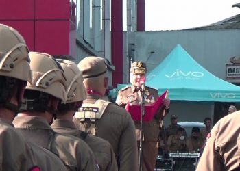 Hut Pol PP dan Linmas, Walikota  Eva Minta Kesiapsiagaan Menjaga Kamtibmas