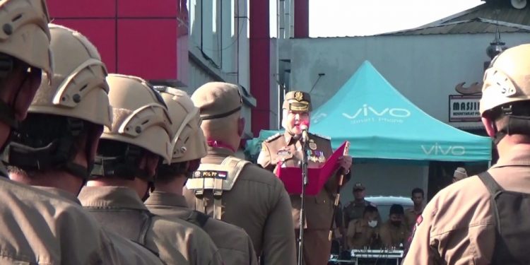 Hut Pol PP dan Linmas, Walikota  Eva Minta Kesiapsiagaan Menjaga Kamtibmas