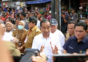 Gubernur Arinal Dampingi Presiden Jokowi dalam Kunjungan Kerja ke Pasar Natar, Lampung Selatan