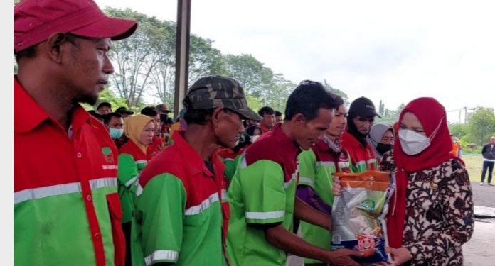 Walikota Eva Serahkan  Bantuan Beras  kepada  772 Petugas Kebersihan