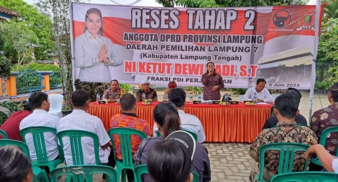 Anggota DPRD Lampung Dewi Nadi Serap Serap Aspirasi Masyarakat Rumbia Lampung Tengah
