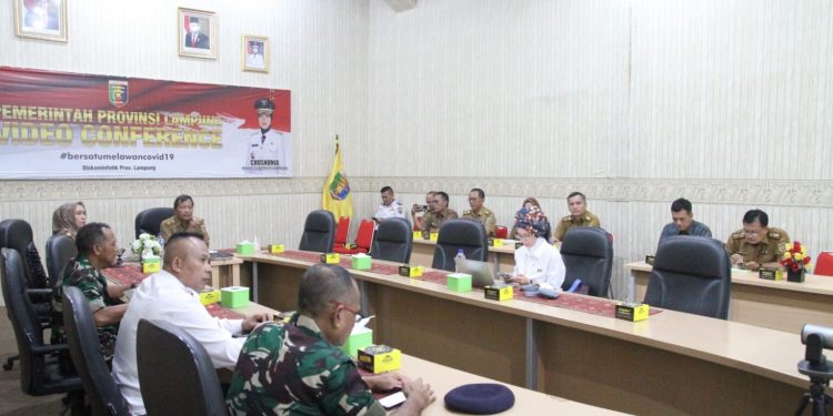 Pemerintah Provinsi Lampung Mengikuti Rapat Koordinasi Pengendalian Inflasi Daerah Bersama Menteri Dalam Negeri