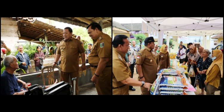 Gubernur Beri Bantuan Kursi Roda dan Pantau Harga Sembako di Pasar Pekalongan
