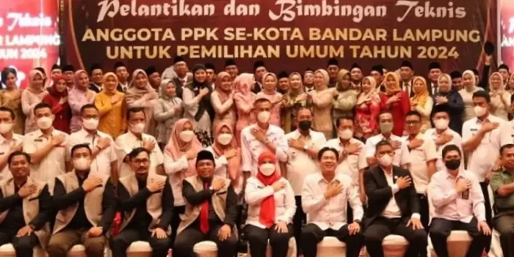 Pelantikan PPK Se-Kota Bandar Lampung, Walikota Eva : Jalankan Tugas Sebaik-baiknya