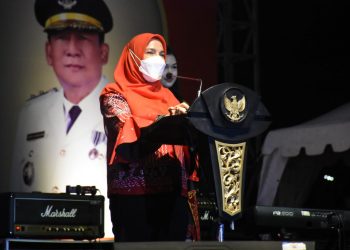 Walikota  Bandar Lampung Eva Dwiana Tutup Begawi dan Bandar Lampung Expo 2023