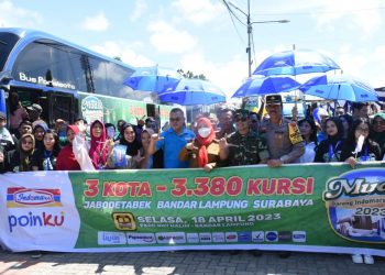 Walikota Eva Dwiana lepas Peserta Mudik Gratis Tujuan Jogya-Solo